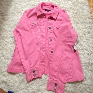 Pink denim jacket